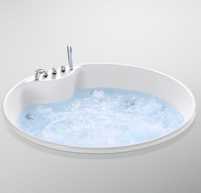 China Modern Design Popular Durable Natural Round Luxury Massage Recessed Acrylic Freestanding Bathtub for sale