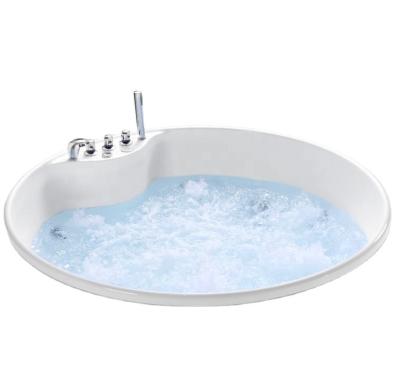 China Beautiful freestanding round acrylic bathtub/outdoor hottub for 4 person family for sale