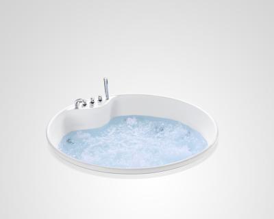 China Hotel Double Round Bathtub Freestanding Massage Constant Temperature Large Acrylic Bathtub for sale