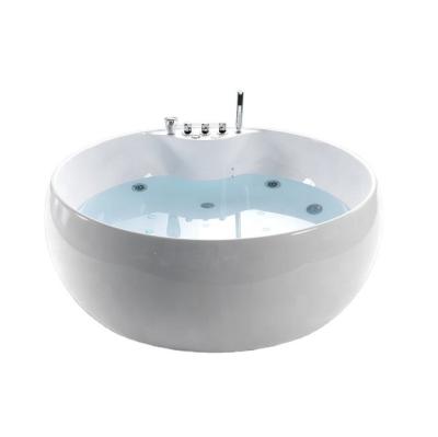 China Freestanding Simple White Acrylic Massage Bathtub for sale