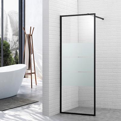 China Modern painted frameless glass shower door 8mm thickness shower screen hinged single door for sale