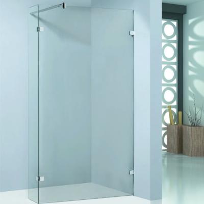 China Wholesale Modern Shower Pivot Door Hotel Project Bathroom Custom Frameless Shower Door for sale