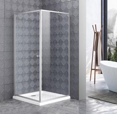 China New Arrival Modern Cheap Price Bathroom Shower Screen Tempered Glass Pivot Door Shower Rooms for sale