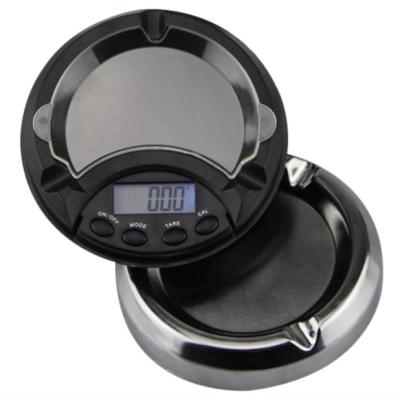 China 200g 500g 3000g Digital Jewelry Scale Ashtray Pocket Scale 98*98*32mm for sale