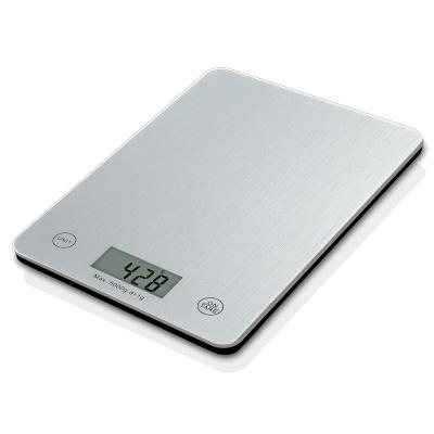 China Weigh Digital Kitchen Scale 5kg 1g Glass Measuring Scale For CR2032 Cookware for sale