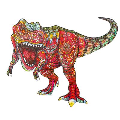 China Adults Best Gift Dinosaur Drop Shipping Toy Amazon Jigsaw Puzzle Educational Children 3D Colorful Unique Shape Toys Pieces Wooden Puzzles for sale