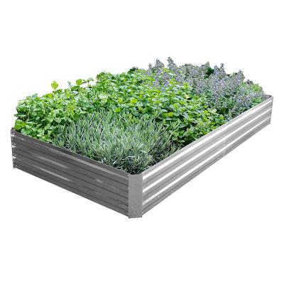 China Amazon Products Root Box Planter Vegetables Flowers Herbs Succulents Modern Outdoor Medium Metal Expanded Garden Bed for sale