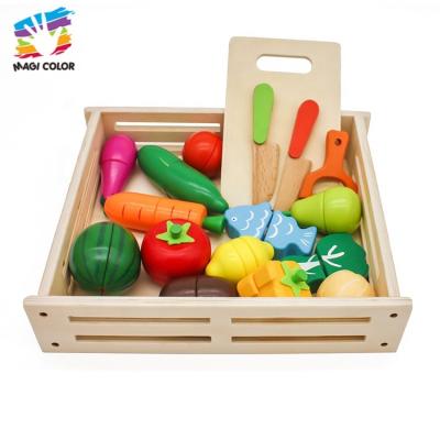 China Pretend Play Toy Ready To Ship Fruit Toys Wooden Play Food Sets With Vegetables W10B224 for sale