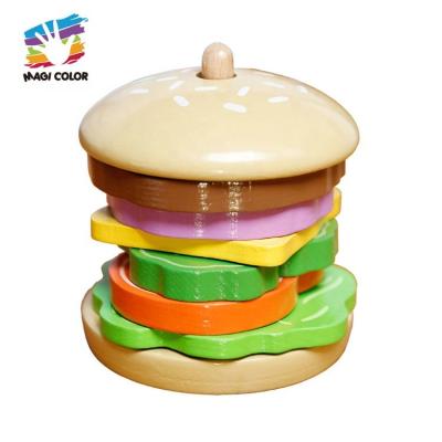 China Pretend Play Toy Creative Woooden Burger Toy For Children W10B380 for sale