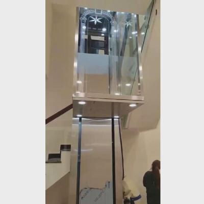 China Naked Cabin Residential Hydraulic Elevator 5 Stops 0.2-0.4 M/S for sale