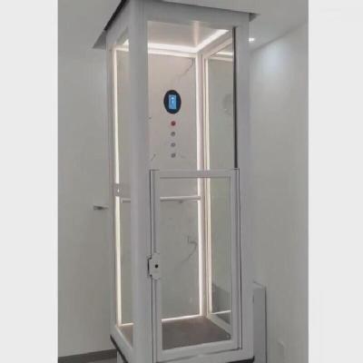 China Cabina desnuda de 5 pisos Elevadores hidráulicos para el hogar Sistema de operación automático en venta