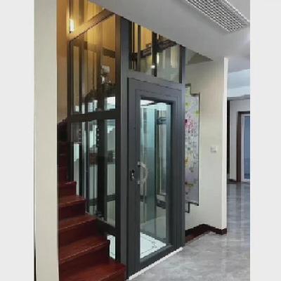 China Industrial Feeling Traction Home Elevator Without Machine Room 400kg Customized Cabin for sale