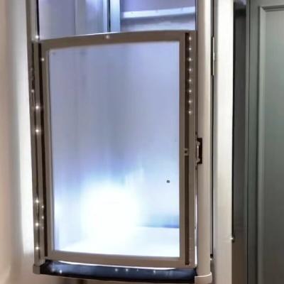 China Elevador de cápsulas hidráulico con cabina de vidrio 0,25 m/S 400 kg de capacidad Elevador de cápsulas de vidrio en venta