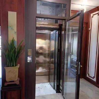 China Elevador hidráulico de cabina de acero inoxidable 304 con espacio libre superior de 3 m y altura máxima de 14,5 m en venta