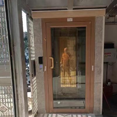 China Elevador hidráulico de 5 paragens com cabine de aço inoxidável / liga de alumínio 304 # à venda