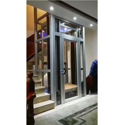 China Automatic Doors Silent Home Traction Gearless Elevator Villa Elevator Lift for sale