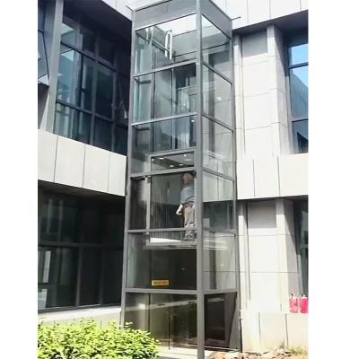 China Outdoor Electric Residential Customized Passenger Home Elevator Lift With Automatic Center Door Opening for sale