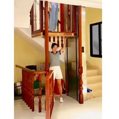 China Bottom Safety Touch Panel Naked Cabin Hydraulic Home Elevator 0.25 M/S for sale