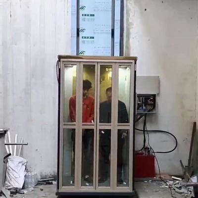 China Parada de emergencia al aire libre ascensor para el hogar cabina desnuda elevador hidráulico en venta