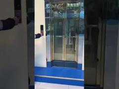 Stainless stee traction compact residential elevators 0.6 M/S speed