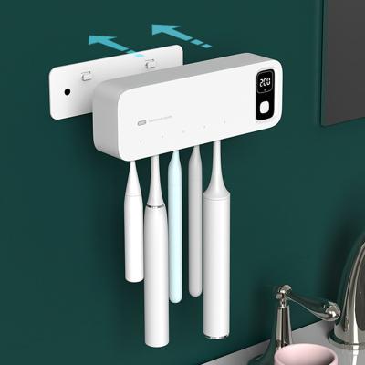 China Home.Hotel.Bathroom.Shower Room BEYLUN Toothbrush Holder Toothpaste Dispenser Set Dustproof With Super Sticky Pad Wall Mounted Children Hands Free for sale