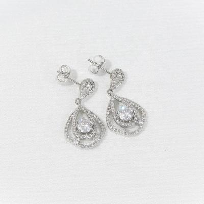 China Charm Factory Supply Fashion Zircon Earrings Women Drop Earrings for sale