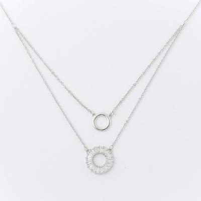 China Charm High Quality Simple Double Chain Necklace Jewelry For Men And Women for sale