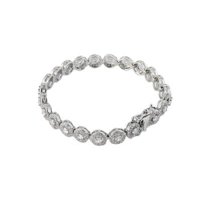 China 2022 FASHIONABLE new design diamond bracelet for bridal stainless steel wedding jewelry for sale