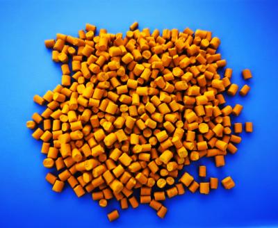 China Yellow Plastic Color Masterbatch 20% Concentration Moldable Plastic Pellets for sale