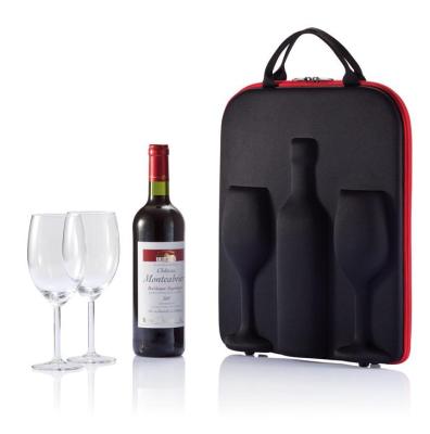 China AYM Logo Size Eva Wine Case Lightweight Waterproof Shakeproof Custom Wine Travel Case for sale