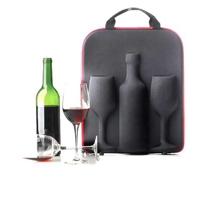 China Wholesale Portable Waterproof High Quality Hard Carrying Case Custom EVA Wine Bottle EVA Hard Bag for sale