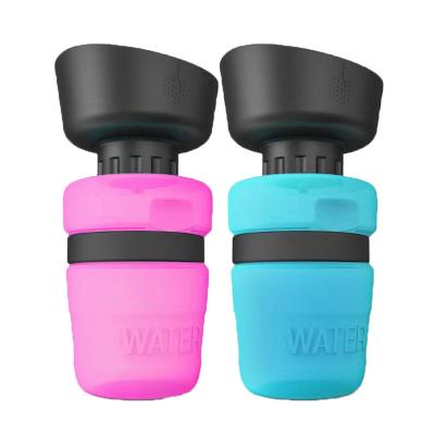 China Portable Travel Non-automatic Water Bottle Dog Pet Drinking Water Feeder For Dog Cat Outdoor Water Bowl Bottle Pet Supply Dropship Agent for sale