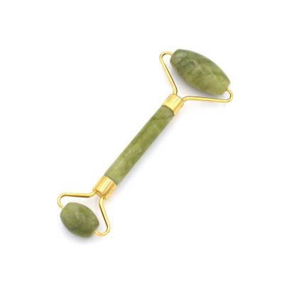 China Whitening Mute Style Jade Face Roller Drop Shipping Natural Jade Facial Roller Hot Selling Green High Quality Massage Roller Face for sale