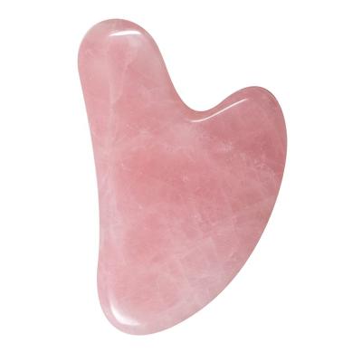 China Wholesale Stone Face Roller Massager Rose Quartz Real Jade Gua Sha Crystal Face Roller Massage Guasha Best Home Use for sale