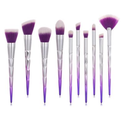 China 10 Handle Skin-Friendly Diamond Makeup Portable Eyeshadow Brush for sale