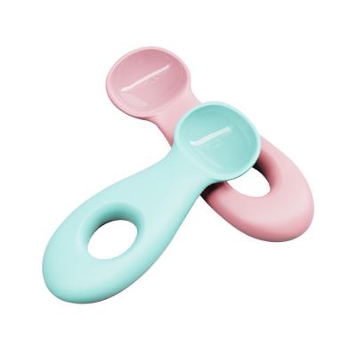 China 1 To 2 Years Silicone Infant Spoons Gel Soft Silicone Feeding Spoon For Newborn Toddlers for sale