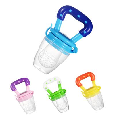 China Small Tapered Type Silicone Baby Fruit Pacifier Feeder Small Mouth For Vegetable Bite for sale