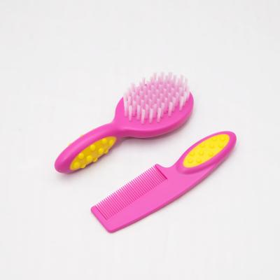 China 2Pcs Safety Hair Brush Gift Set Comb And Hair Brush Kit With Head Massage for sale