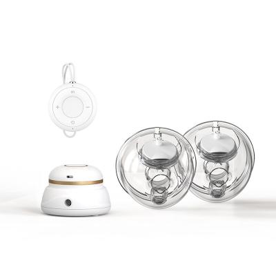 China 200g White Wearable Hands Free Breast Pump Double Breast Milk Electric Feeding Pump for sale