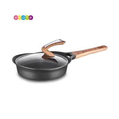 China China Supplier Sustainable Aluminum Round Pan Air Frying Cast Aluminum Deep Cookware Saute Frying Pan Cheap Price for sale