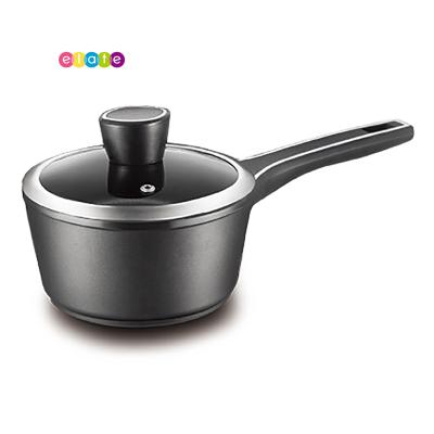 China Viable factory direct cookware milk pan with wooden handle sauce aluminum non-stick fry pan for sale