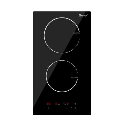 Chine 2 brûleurs cuisinière électrique 220V-240V Cuisinière à induction intégrée 12 pouces 3500W à vendre