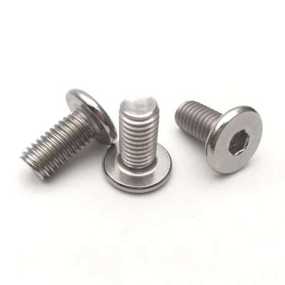 China HEX A2 70 Stainless Steel M4 M5 Head Allen Hex Screw Profile Flat Ultra Low Profile Socket Head Screw for sale