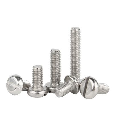 China Pan M1.6 m2 M2.5 stainless steel mirco A2 round screw head slotted m3 screw small machine screw for sale