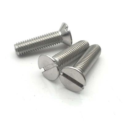 China Flat M4 M5 M6 M8 INOX Slotted Flat Head Machine Screw Stainless Steel for sale