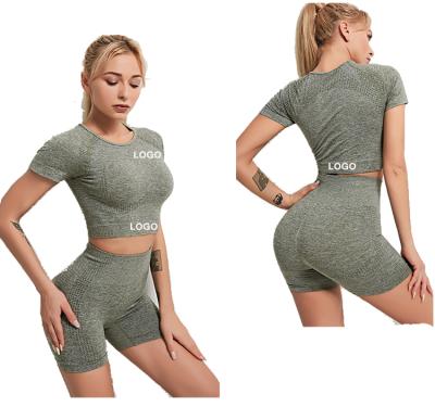 China New Arrival Breathable Lift Up Top 2021 High Elastic Yoga Quick Dry Seamless Breathable for sale