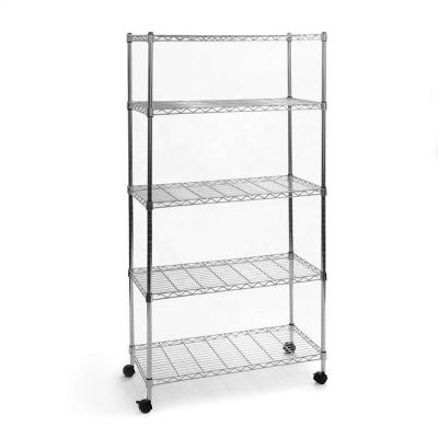 China China Manufacturer Indoor Bathroom Closet Sustainable Storage Lee Rowan Wire Shelving Rack for sale