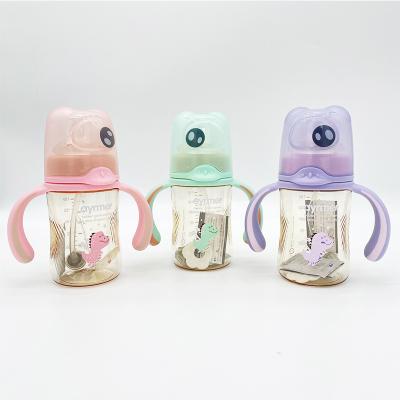 China 2021 New BPA Free Baby Bottle Revitalizing Series PPSU Bottle With Handle High Temperature 180 Degree Wholesale Baby Bottle for sale