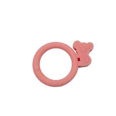 China Bpa Free Silicone Food Touch Material High Quality Use Grade Teething Toys Baby Silicone Teether for sale