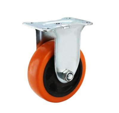 China Caster Wheel 75mm Sole Fix Platin Zinc Polypropene PVC Heavy Duty Caster Caster Wheel Load Capacity 300 lbs for sale